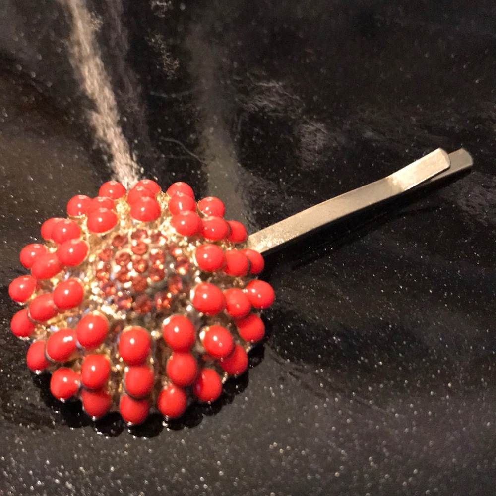 NORDSTROM Orange Vintage Style Hair Clip Y2K